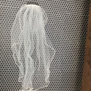 wedding veil with edging detail